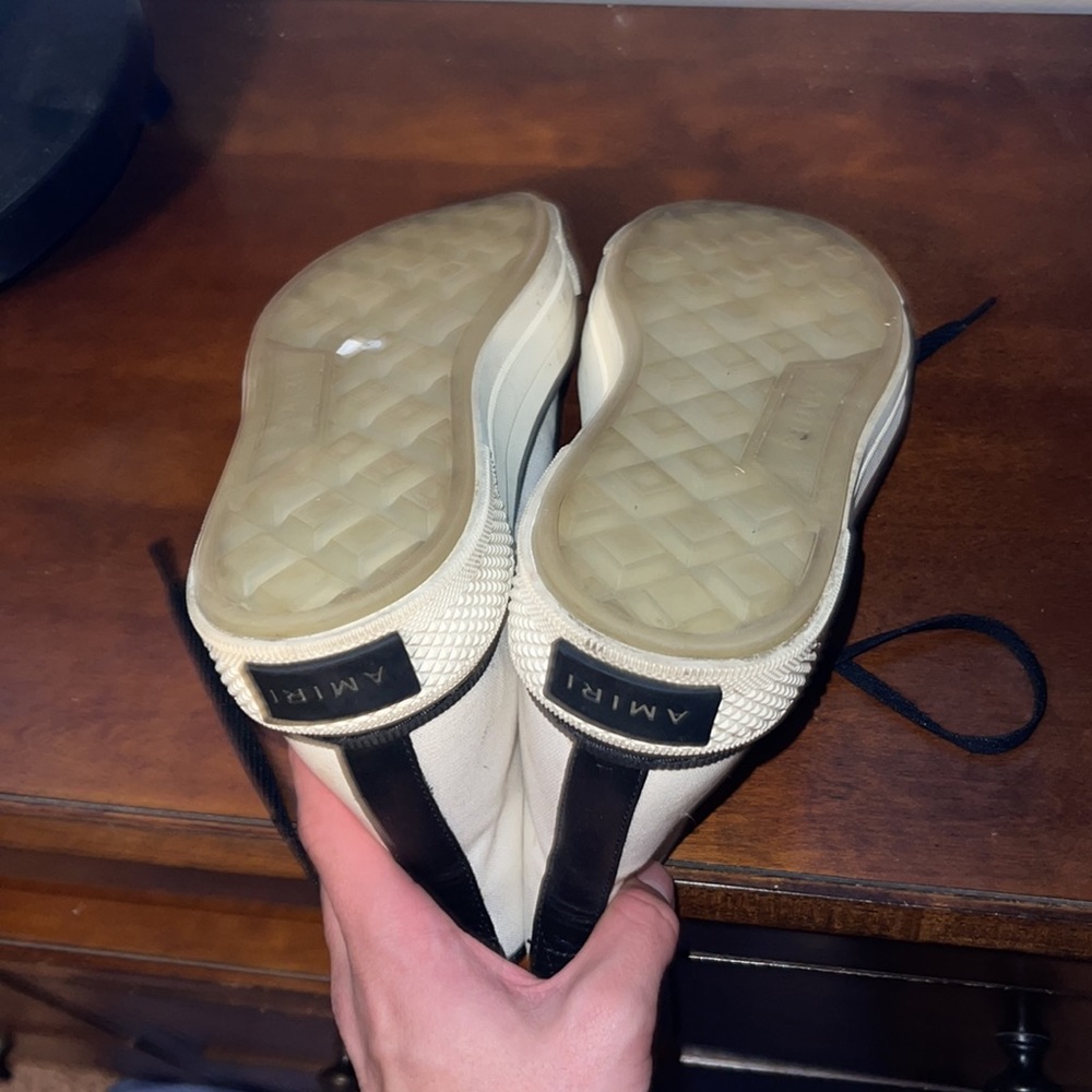 Amiri High Tops Black/ White. size 42 EU which is about 10-11 in US sizing. - Picture 5 of 7